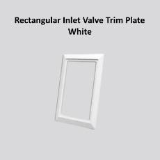 Rectangular Inlet Valve Trim Plate White