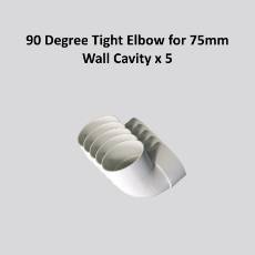90 Degree Tight Elbow for 75mm Wall Cavity x 5