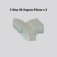 90 Degree 3 Way Elbow x 5