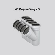 45 Degree Tee x 5