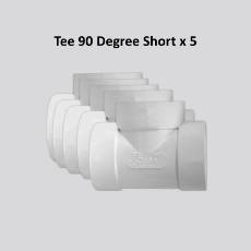 90 Degree Short Tee x 5
