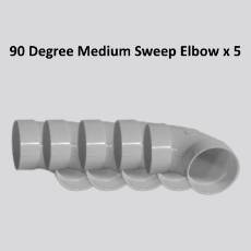 90 Degree Medium Sweep Elbow x 5