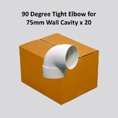 90 Degree Tight Elbow for 75mm Wall Cavity x 20