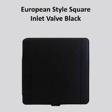 European Style Square Inlet Valve Black