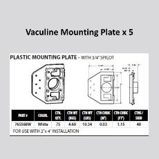 Vaculine Mounting Plate x 5&nbsp;